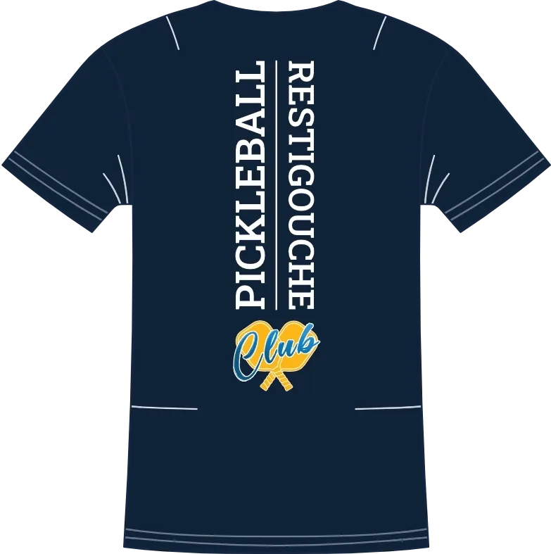 Back design for regular t-shirt in navy color